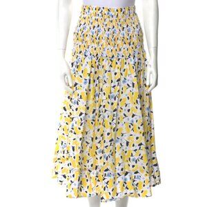 Tanya Taylor Floral Print Midi Length Skirt M